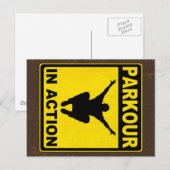Parkour in Action Signboard Briefkaart (Voorkant / Achterkant)