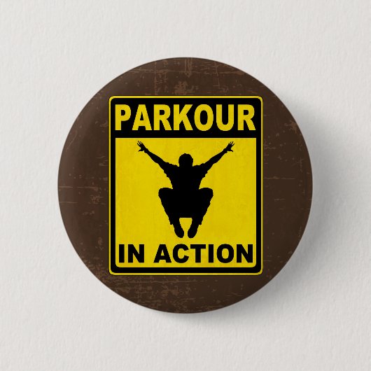 Parkour in Action Signboard Ronde Button 5,7 Cm (Voorkant)