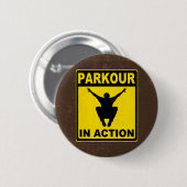 Parkour in Action Signboard Ronde Button 5,7 Cm (Voorkant /achterkant)