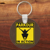 Parkour in Action Signboard Sleutelhanger (Voorkant)