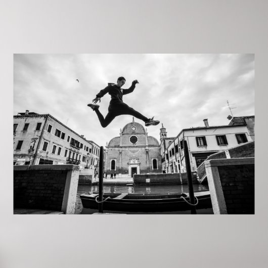 Parkour in Venice Poster (Voorkant)