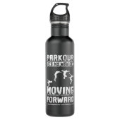 Parkour is mijn manier om vooruit te gaan waterfles (Voorkant)