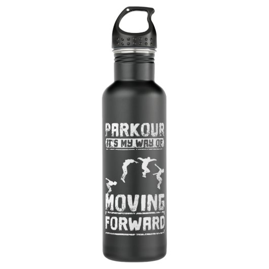 Parkour is mijn manier om vooruit te gaan waterfles (Voorkant)