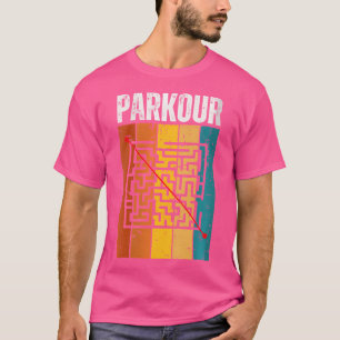 Parkour Labyrint Vintage Retro 70S Design Parkour T-shirt