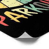Parkour Logo in Retro Farben Poster (Hoek)