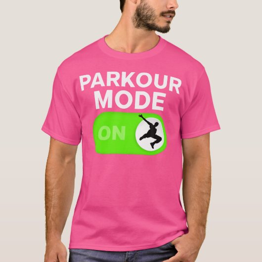 Parkour Mode On Freerunning Silhouette Boys T-shirt (Voorkant)
