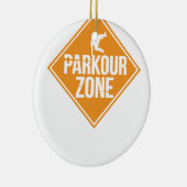 Parkour onderweg Extreme Sports Stunt Free Runing Keramisch Ornament (Rechts)