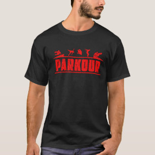 Parkour onderweg Extreme Sports Stunt Free Runing T-shirt
