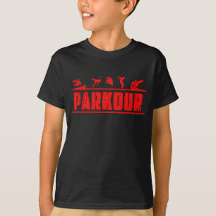 Parkour onderweg Extreme Sports Stunt Free Runing T-shirt