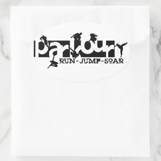 Parkour Ovale Sticker (Tas)