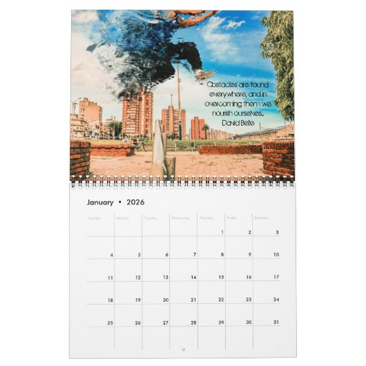 Parkour Quotes Calendar Kalender (Jan 2026)