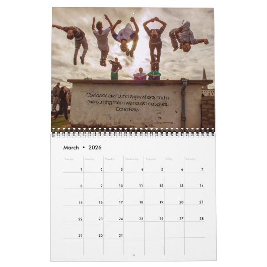 Parkour Quotes Calendar Kalender (Mar 2026)