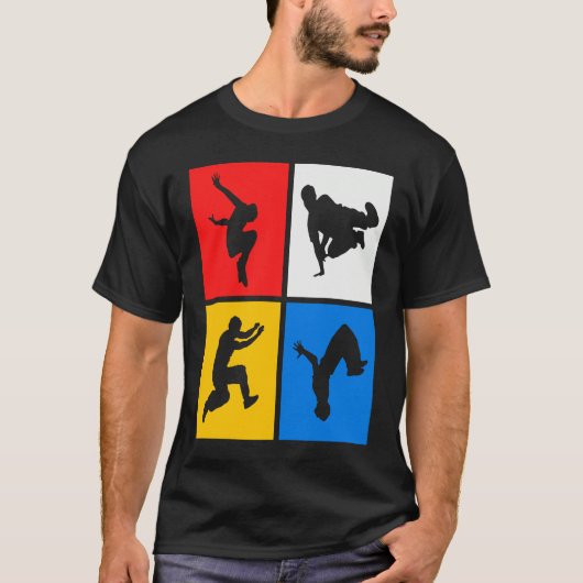 Parkour Retro Freerunning Freerunner Jumping T-shirt (Voorkant)