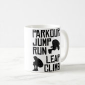 Parkour Shirt - Jump Run Leap Climb Koffiemok (Voorkant rechts)