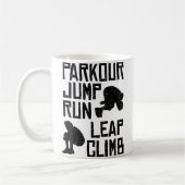 Parkour Shirt - Jump Run Leap Climb Koffiemok (Links)