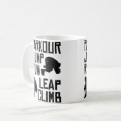 Parkour Shirt - Spring Loop Klim Koffiemok (Voorkant links)