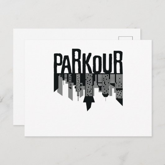 Parkour Skyline Briefkaart (Voorkant / Achterkant)