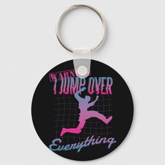 Parkour Spring Man Ontwerp Sleutelhanger (Voorkant)