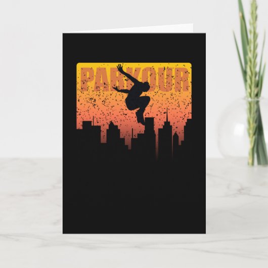 Parkour Street Jumper Skyline Flyer Kaart (Voorkant)