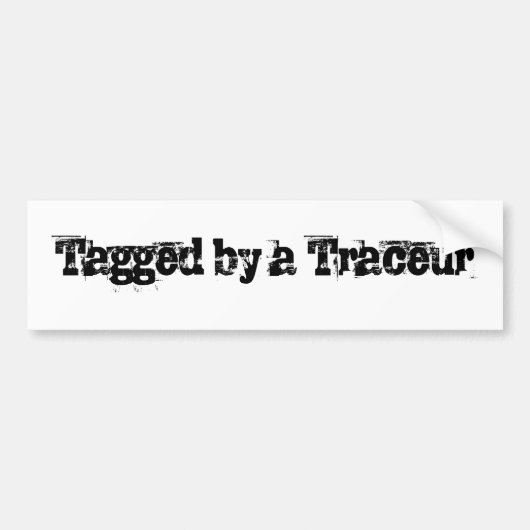 Parkour - Tagged Bumpersticker (Voorkant)