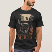 PARKOUR Urban Action Silhouette Poster | retro T-shirt (Voorkant)