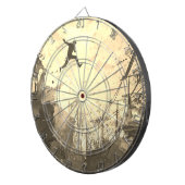 Parkour Urban Free Runing Free Styling Art Sepia Dartbord (Voorkant Rechts)