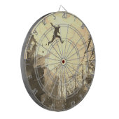 Parkour Urban Free Runing Free Styling Art Sepia Dartbord (Voorkant Links)