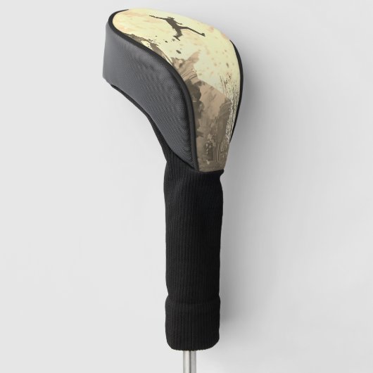 Parkour Urban Free Runing Free Styling Art Sepia Golfheadcover (Schuin)