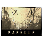 Parkour Urban Free Runing Free Styling Art Sepia Groot Cadeauzakje (Achterkant)