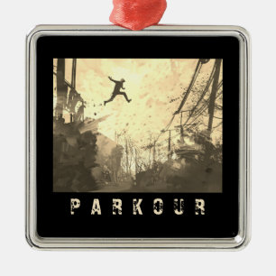 Parkour Urban Free Runing Free Styling Art Sepia Metalen Ornament