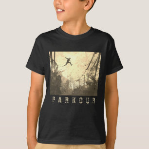 Parkour Urban Free Runing Free Styling Art Sepia T-shirt