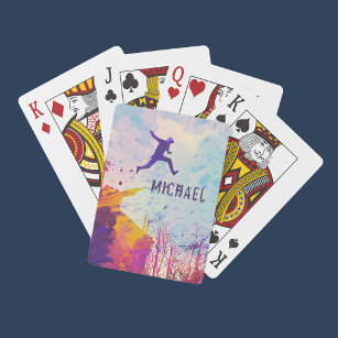 Parkour Urban Free Runing Free Styling Modern Art Pokerkaarten