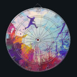 Parkour Urban Free Runing Free Styling Sports Art Dartbord<br><div class="desc">Een moderne artistieke impressie van de populaire extreme sport van parkour die in een kleurrijke achterstraat in de stad wordt beoefend.</div>