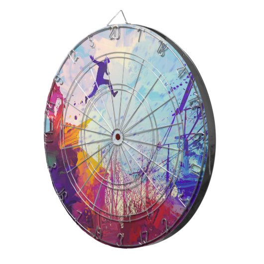 Parkour Urban Free Runing Free Styling Sports Art Dartbord (Voorkant Rechts)