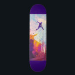 Parkour Urban Free Runing Freestyling Modern Art Persoonlijk Skateboard<br><div class="desc">Een kleurrijke kunstenaar's indruk dat parkour wordt geoefend in een stedelijke achterstraat.</div>