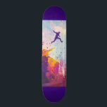 Parkour Urban Free Runing Freestyling Modern Art Persoonlijk Skateboard<br><div class="desc">Een kleurrijke kunstenaar's indruk dat parkour wordt geoefend in een stedelijke achterstraat.</div>