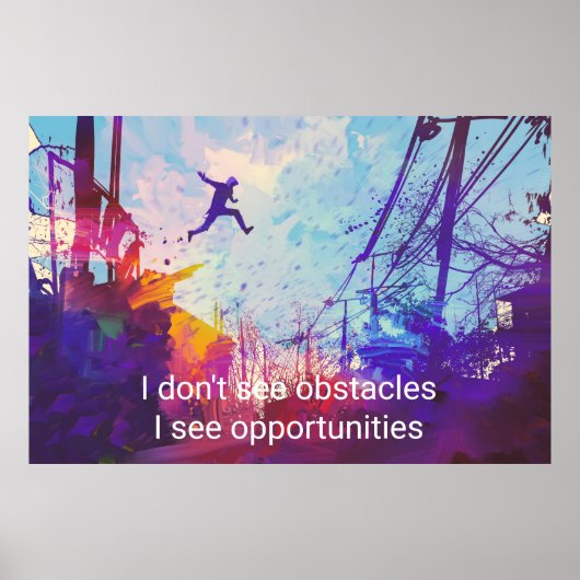 Parkour Urban Free Runing Freestyling Modern Art Poster (Voorkant)