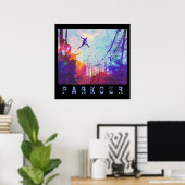 Parkour Urban Free Runing Freestyling Modern Art Poster (Thuiskantoor)