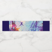 Parkour Urban Free Runing Freestyling Modern Art Waterfles Etiket (Enkel label)