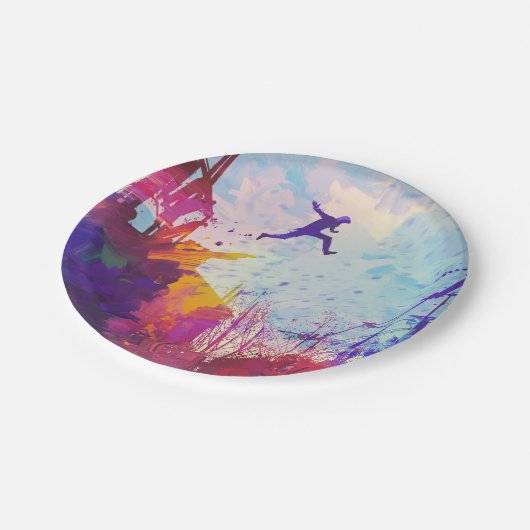 Parkour Urban Free Runing Freestyling Papieren Bordje (Gekanteld)