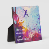 Parkour Urban Free Runing | Kans Citaat Fotoplaat (Voorkant)