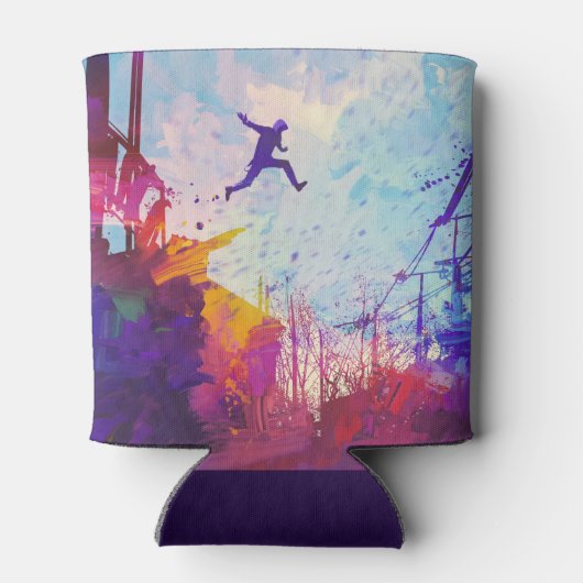 Parkour Urban Free Running Free-styling Modern Art Blikjeskoeler (Achterkant)