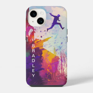 Parkour Urban Free Running Freestylen Moderne Kuns iPhone 14 Hoesje