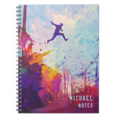 Parkour Urban Free Running Modern Art Personalized Notitieboek (Voorkant)