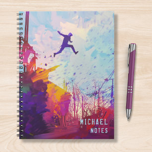 Parkour Urban Free Running Modern Art Personalized Notitieboek
