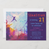 Parkour Urban Free Running Teen 21st Birthday Kaart (Voorkant)