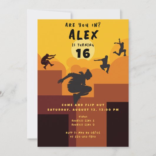 Parkour Urban Gratis Running Tiener Elke Leeftijd  Kaart (Voorkant)