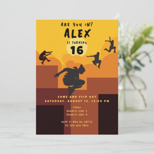 Parkour Urban Gratis Running Tiener Elke Leeftijd Kaart (Staand voorkant)