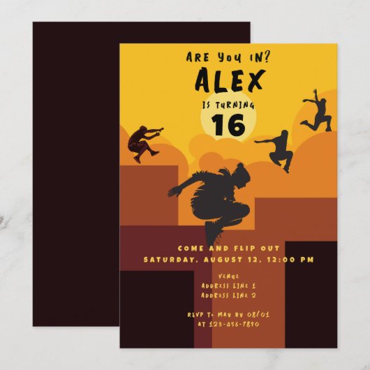 Parkour Urban Gratis Running Tiener Elke Leeftijd Kaart (Voorkant / Achterkant)