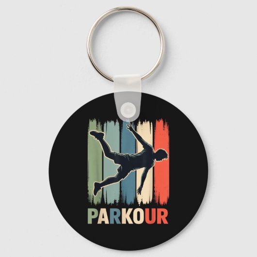 Parkour, Urban Gymnast, Traceur, Runner  Sleutelhanger (Voorkant)